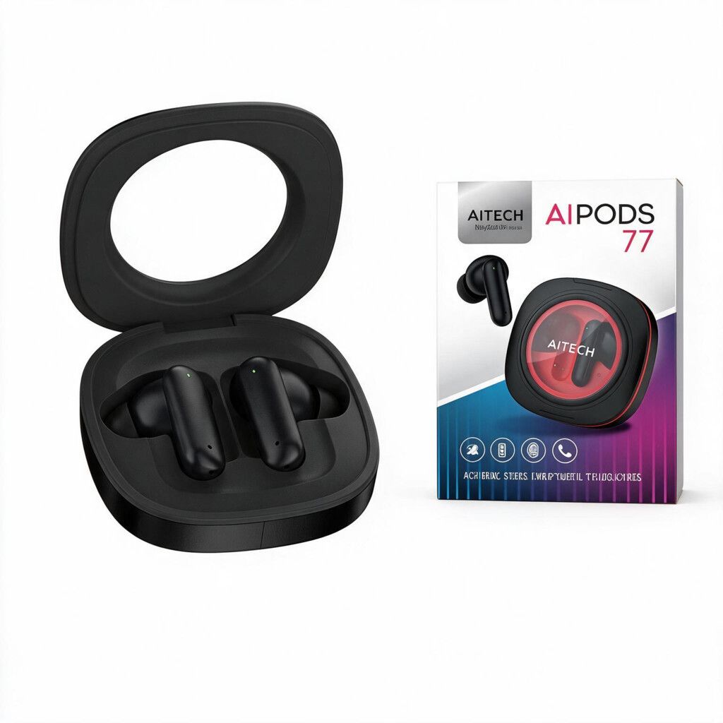 Auricular Bluetooth 5.2 AIPODS77 C/Base Col. Var. AITECH