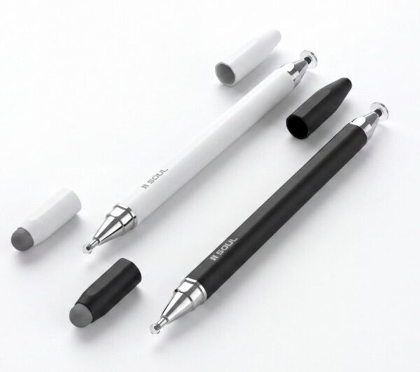 Lapiz Optico MOD.P03 Punta Disco Silicona + Capacitiva + Lapicera Blanco SOUL