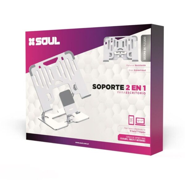 Base Soporte Para Notebook y Telefono Plegable SOUL
