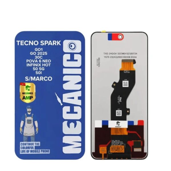MODULO TECNO SPARK GO1/GO 2025/30/30 5G/30C/INFINIX HOT 50 5G/50I/SMART 9 -- MECANICO